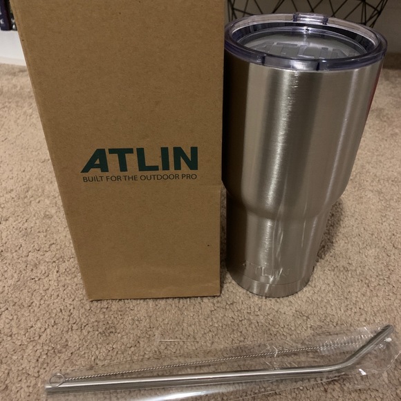 Aylin Stainless Steel mug with straw and cleaner - Picture 2 of 7